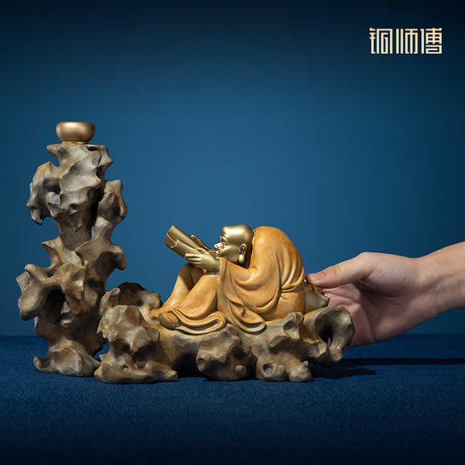 铜师傅《禅语》客厅桌面铜摆件 家居装饰工艺品 商品图4