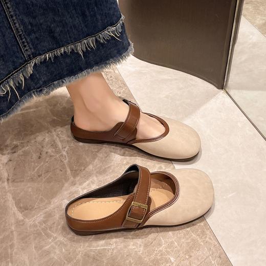 【透气版❗️勃肯鞋包头半拖鞋】时尚鞋床设计，柔软亲肤，舒适不磨脚， 呵护您的双足，包头外穿轻便简约风拖鞋夏季新款法式复古懒人鞋女 商品图1