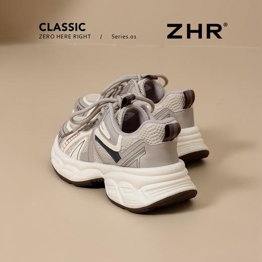 ZHR复古百搭时尚老爹鞋女春季新款厚底通勤增高透气运动休闲鞋女 商品图3