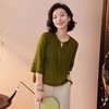 西子/春不晚25姆米桑蚕丝桑波缎七分袖衬衫上衣/SYYH0169 商品缩略图2