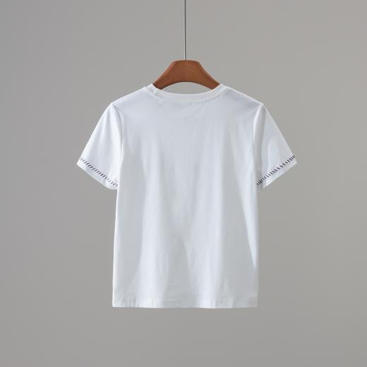 西子/小马T白色手工刺绣百搭短袖T恤/TXXS0678 商品图2