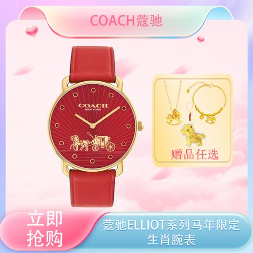 【全球购】「部分规格赠送马上有钱手链+马上有钱项链+礼盒」蔻驰ELLIOT系列马年限定生肖腕表+礼盒_bba 商品图0