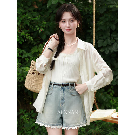 鹿向南【0428/20:00新品前1小时7折限量100件】牛仔蓝牛仔裤 商品图3