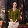 西子/春不晚25姆米桑蚕丝桑波缎七分袖衬衫上衣/SYYH0169 商品缩略图3