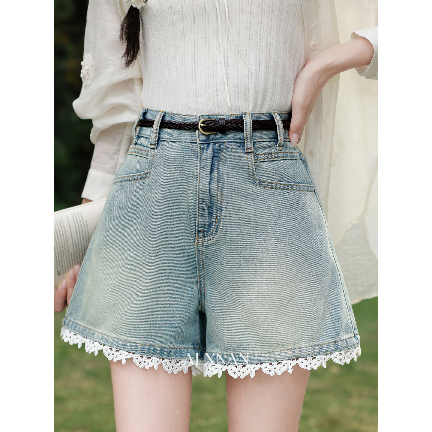 鹿向南【0428/20:00新品前1小时7折限量100件】牛仔蓝牛仔裤