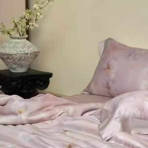 10楼恐龙   兰精天丝四件套 夕岚-粉 200*230cm/220*240cm   吊牌价2280-2380元   活动价599-699元 商品图1
