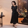 西子/空谷佳人25姆米桑蚕丝桑波缎非遗香云纱连衣裙/CQHY0338 商品缩略图3