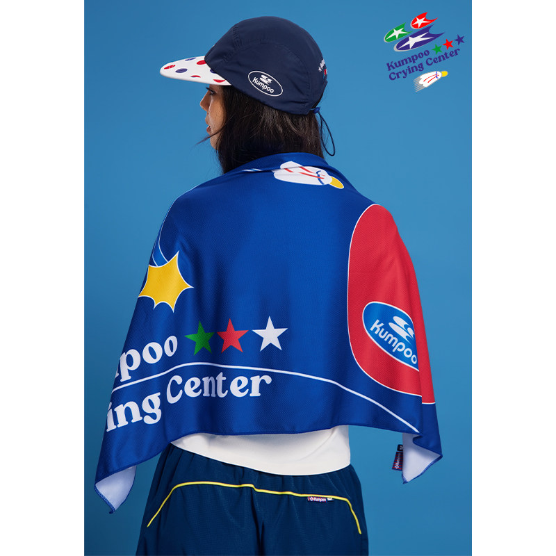 CryingCenterxKumpoo薰风联名2.0 运动复古蓝色苹果毛巾 中性款