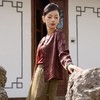 西子/宝相红莲19姆米桑蚕丝非遗红云纱提花百搭外套/WTTJ1151 商品缩略图3