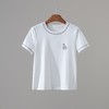 西子/小马T白色手工刺绣百搭短袖T恤/TXXS0678 商品缩略图0