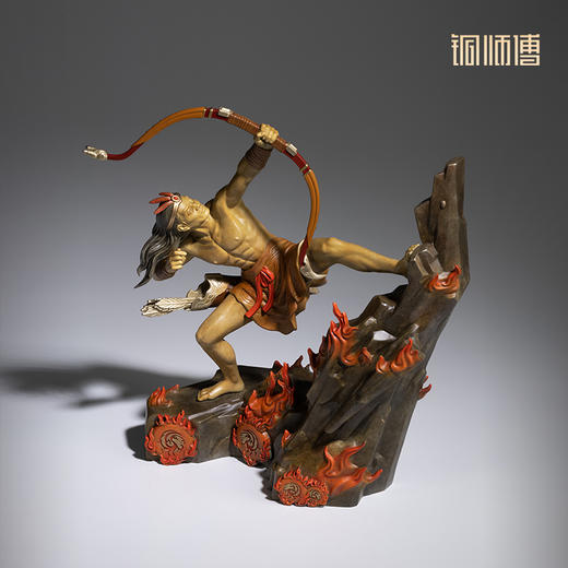 铜师傅 《远古传说之后羿射日》客厅桌面家居装饰品铜摆件 商品图1