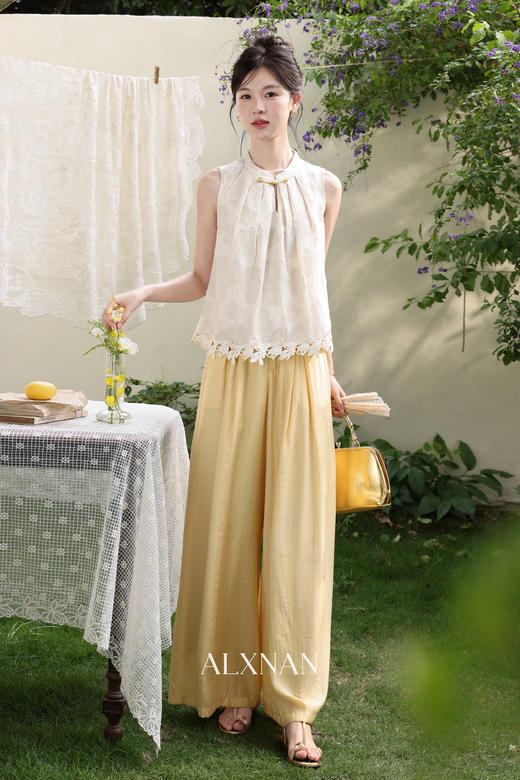 鹿向南【0428/20:00新品前1小时7折限量100件】黄色休闲裤 商品图5