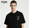 FENDI芬迪男女同款小狗图案刺绣宽松休闲圆领纯棉短袖T恤 商品缩略图0