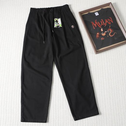 BAPE春季猿人头刺绣纯色休闲工装长裤 商品图2