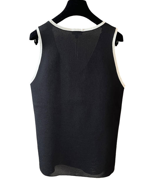 女款V领丝质针织背心he025 商品图1