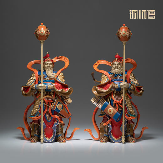 铜师傅《福运门神》客厅玄关铜摆件 家居装饰工艺品 商品图3