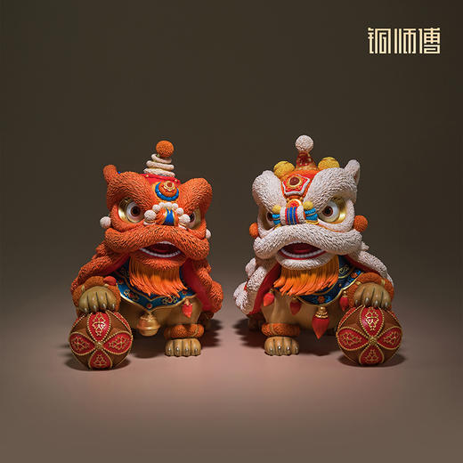 铜师傅《狮舞祥瑞》客厅玄关铜狮子摆件 家居装饰工艺品 商品图1