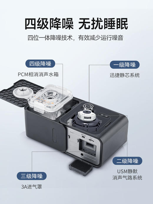 鱼跃双水平慢阻肺呼吸机家用老人排二氧化碳睡眠止鼾器YH-725ST/730ST 商品图0
