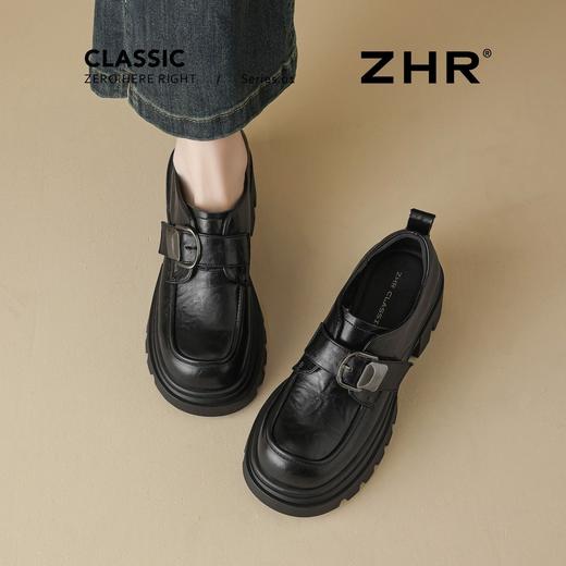 ZHR则则复古记得厚底增高乐福鞋2026春季新款百搭舒适通勤单鞋女 商品图2
