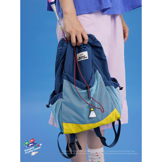 CryingCenterx薰风联名2.0撞色休闲束口羽毛球斜挎双肩包两用 商品图3