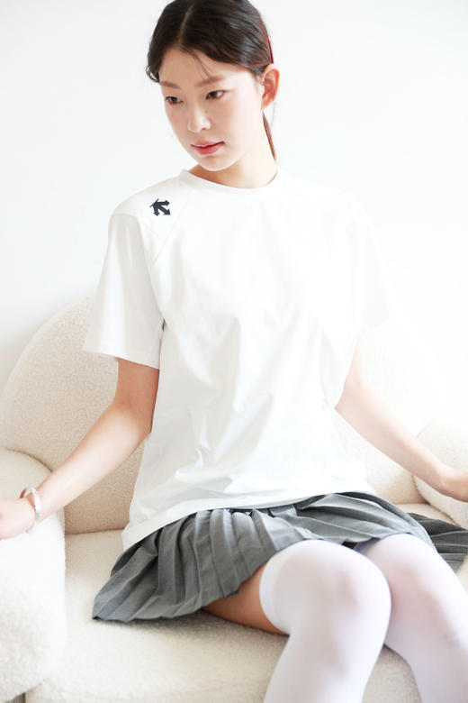 速干网球tee，户外运动半袖。圆领弹力会呼吸正肩短袖t恤E042768 商品图13