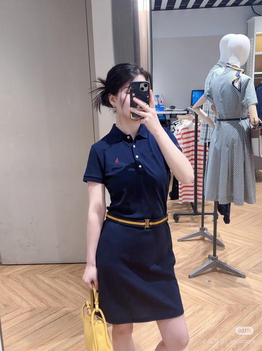 Hazzys哈吉斯夏季女装时尚短袖POLO连衣裙女士休闲通勤针织裙潮流 柜售同款 商品图2