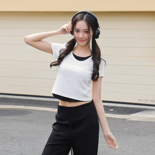 基本款莫代尔U领拼接T恤-纪念日百货门店同款170943896 商品图5