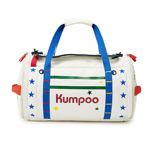 CryingCenterx薰风联名2.0皮质撞边星星圆桶手提斜挎两用羽毛球包 商品图4