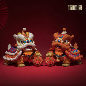 铜师傅《狮舞祥瑞》客厅玄关铜狮子摆件 家居装饰工艺品