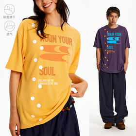 CryingCenter波点口号logo速干T恤短袖运动健身跑步宽松 哭喊中心