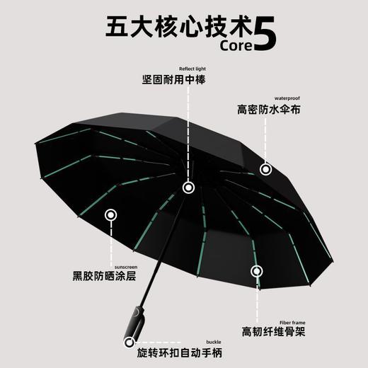 笙观相沐72根全自动环扣雨伞定制便携大号男挂钩折叠晴雨两用女专用广告伞 商品图1