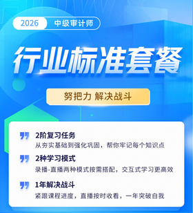 2026年中级审计师-行业标准套餐