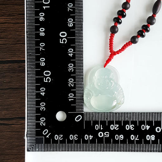【天然正品】A货翡翠 天然收藏级细腻老坑冰种晴水佛公造型翡翠吊坠项链32.2*27.2*8.6MM（皆取最大值）270326TJ10 商品图2