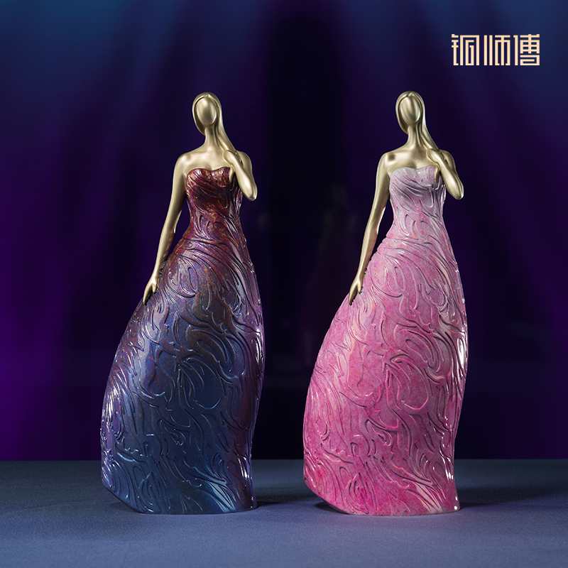 铜师傅《美韵》客厅桌面铜摆件 家居装饰工艺品