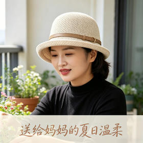 夏季渔夫草帽女时尚卷檐透气显脸小防晒盆帽户外出行旅游遮阳帽子