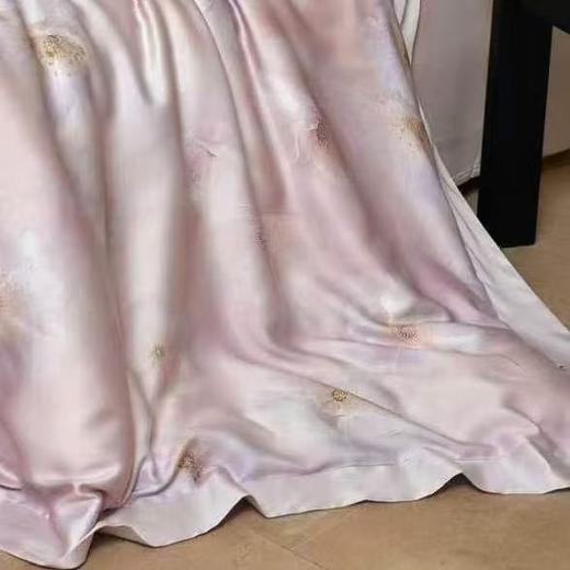 10楼恐龙   兰精天丝四件套 夕岚-粉 200*230cm/220*240cm   吊牌价2280-2380元   活动价599-699元 商品图2