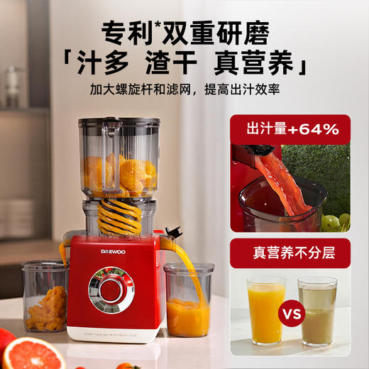 [屁侠推荐]整果免切 轻松自制NFC原汁 大宇原汁机YZ01 大口外径160mm 双重研磨 加宽螺旋器 加大滤网 商品图2