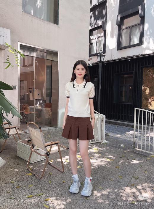 哈吉斯26春夏新款女士日常休闲通勤翻领针织Polo衫 商品图4