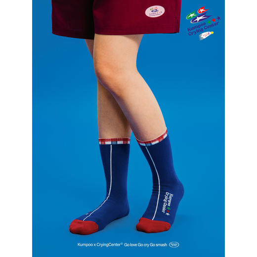 CryingCenterxKumpoo薰风联名2.0运动复古羽毛球棉袜 女款 商品图2