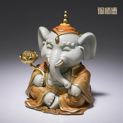 铜师傅《智慧文文、遍吉普普》客厅桌面铜摆件 家居装饰工艺品 商品图2