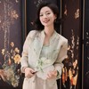 西子/竹露清桑蚕丝欧根纱夏季新中式竹叶印花外套/WTHJ0568 商品缩略图0
