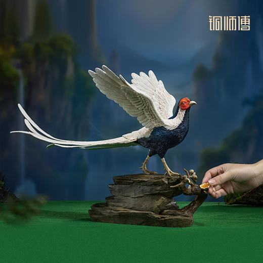 铜师傅 铜摆件《白凤凰》客厅桌面办公桌家居装饰品乔迁礼品摆件 商品图4
