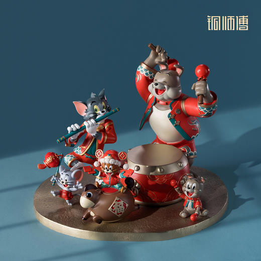 铜师傅 正版授权《猫和老鼠》全家欢 限量手办 桌面铜摆件 工艺品 商品图1