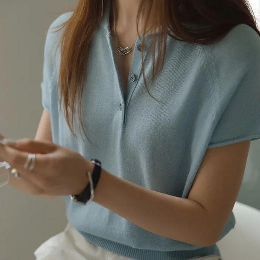 Isabelle Marran老钱风亚麻POLO衫 | 超显瘦好版型，轻松拿捏老钱松弛感【3-5天发货】 商品图1