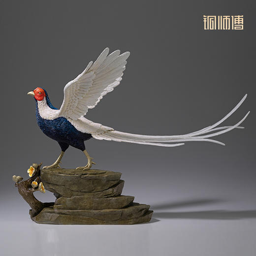 铜师傅 铜摆件《白凤凰》客厅桌面办公桌家居装饰品乔迁礼品摆件 商品图1