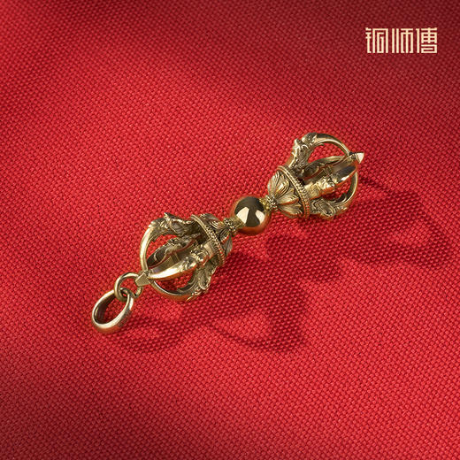 铜师傅《金刚杵（小号）》紫铜黄铜吊坠 家居工艺品挂件 商品图2