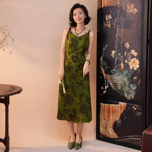 西子/碧罗影新中式复古收腰显瘦连衣裙吊带裙/CQTJ1245 商品图1