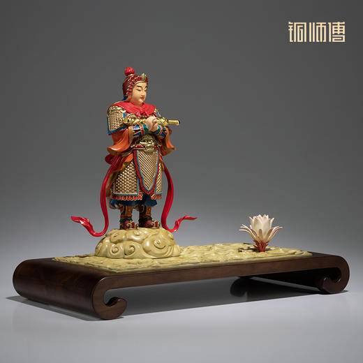 铜师傅 铜摆件《昙花一现为韦陀》桌面客厅办公室家居装饰品摆 商品图3