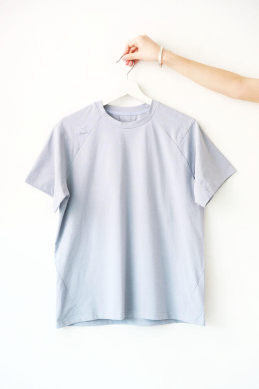 速干网球tee，户外运动半袖。圆领弹力会呼吸正肩短袖t恤E042768 商品图11