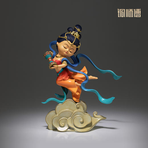 铜师傅 正版授权《敦煌联名飞天(可爱版)》客厅家居装饰品摆件 商品图2